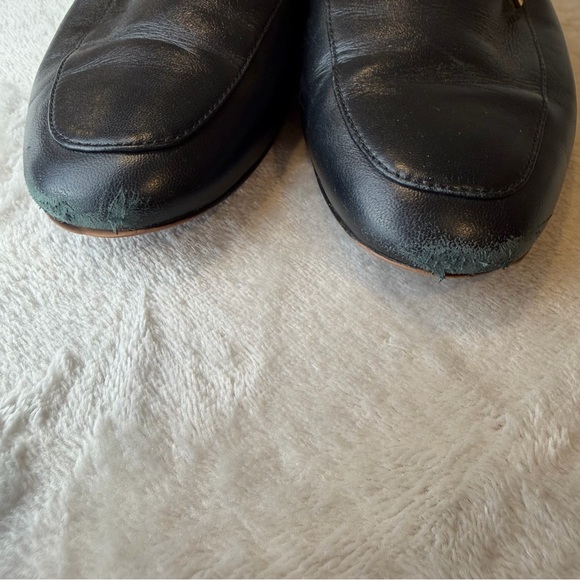 Coach Sienna Black Leather Mule Loafers Gold Hardware Slip-On Flats Size 6 - Picture 5 of 6